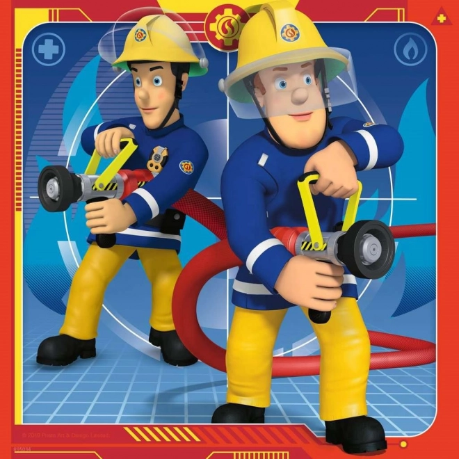 Ravensburger Puzzle Feuerwehrmann Sam bei der Rettung 3x49 Teile