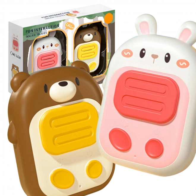 WOOPIE kids’ walkie-talkies bunny and bear – set of 2