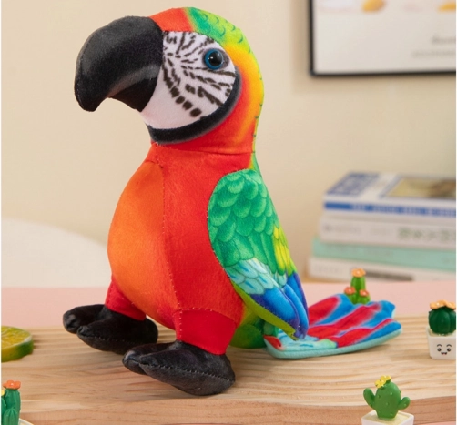 Plush Red Parrot 20 cm