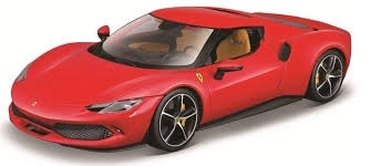 Ferrari 296 GTB op schaal 1:18 Rood - Bburago