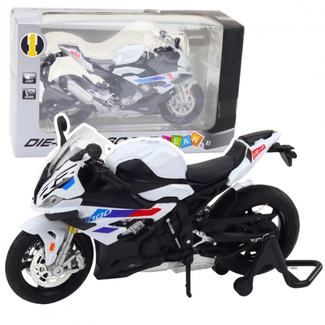Sportief metalen modelmotor 1:12 wit
