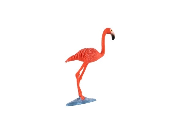 Plastic figuurtje van een Caribische flamingo 9 cm