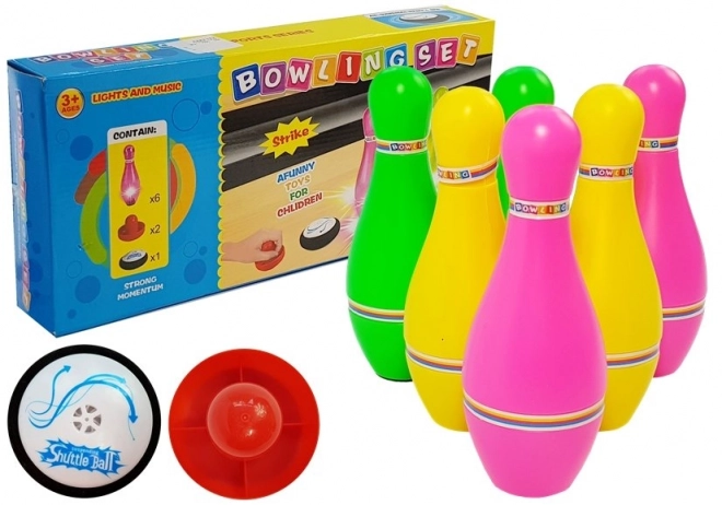 Farbiger Bowling-Set mit Lichteffekten