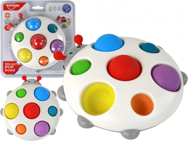 Silicone Sensory Ladybug Pop It Board