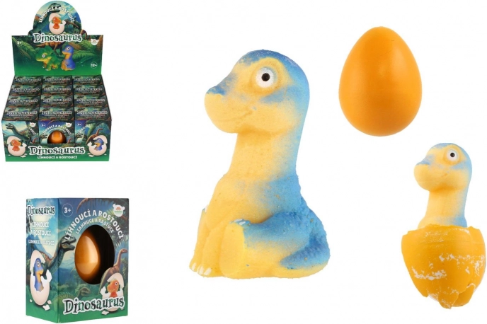 Uitkomende en groeiende dinosaurus uit ei 6 cm