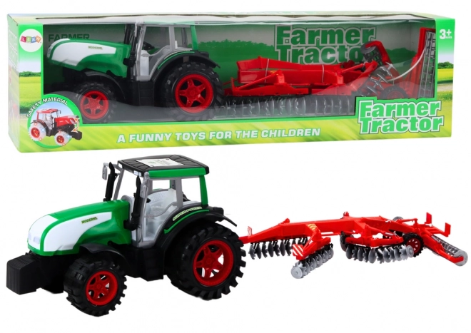 Tractor met aanhanger speelgoedset