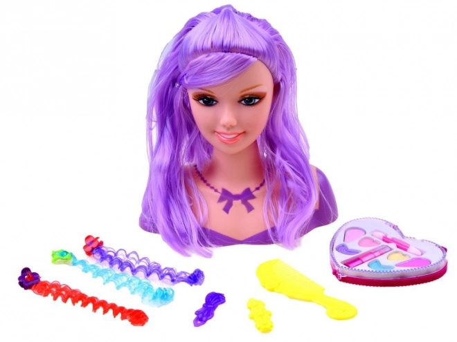 Hoofd om te kammen met accessoires