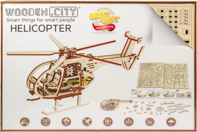 Houten 3D-puzzel helikopter