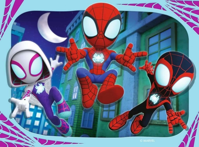 Puzzel RAVENSBURGER Spidey en zijn geweldige vrienden 4v1