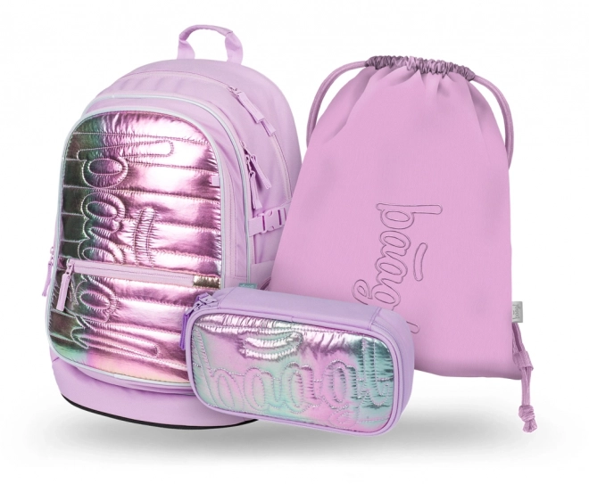 Baagl Set 3 : Sac à dos, Trousse et Sac de sport Lavande