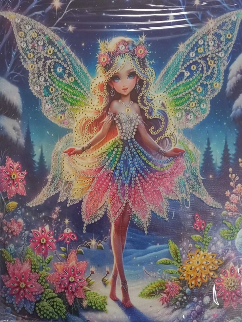 Diamantmalerei auf Leinwand Winterfee 23x30cm