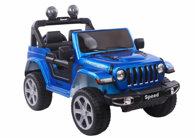 Rijdbare accu-auto met blauwe lak 4x4