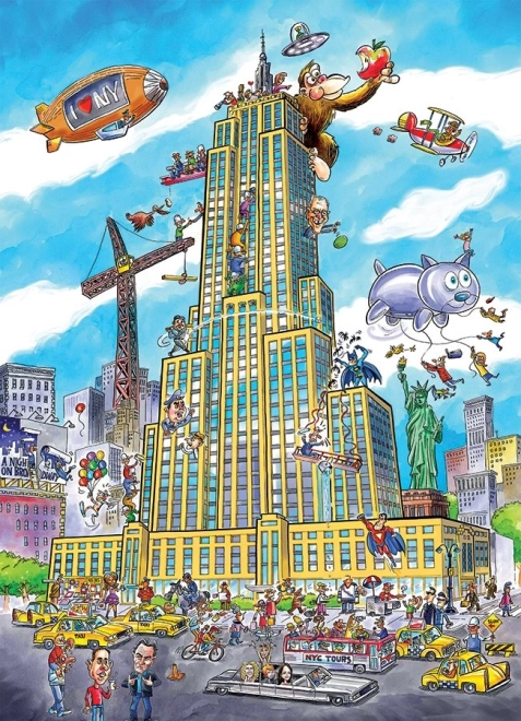 Puzzel DoodleTown: Empire State 1000 stukjes