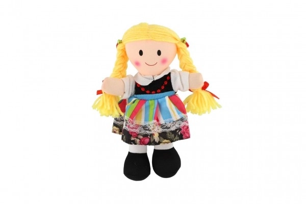 Stoffen pop in klederdracht knuffel 20x11cm 0+