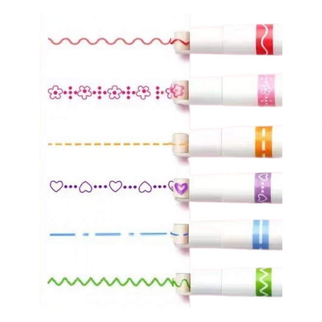 Bunte Ziermuster-Marker Set 6er