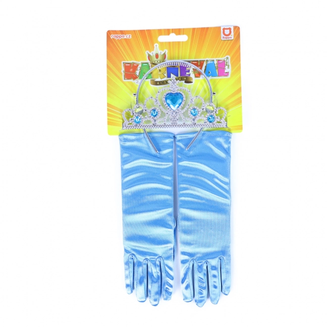 Ensemble princesse gants avec couronne
