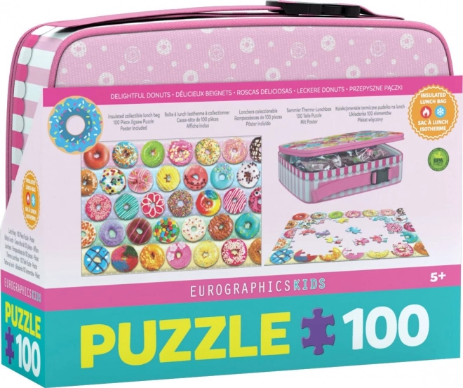 EUROGRAPHICS Puzzel in lunchbox Donuts 100 stukjes