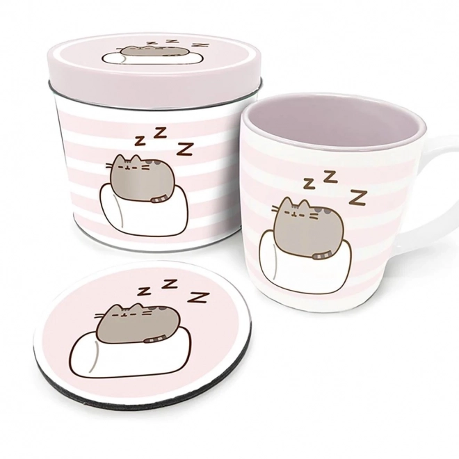 Geschenkset Pusheen Blechdose
