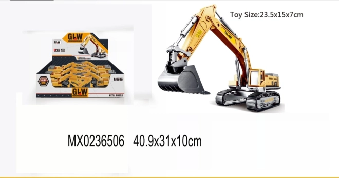 die-cast excavator model 1:55