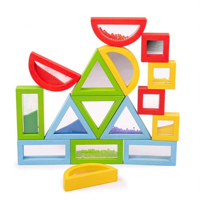 Bigjigs Toys Kleurrijke sensorische vormen regenboog