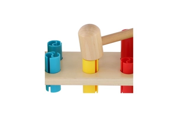 Houten hamer met plastic pinnen Classic World