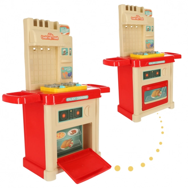 Kinder plastic keuken met verlichting en 44 elementen