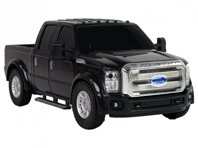 Zwarte Pickup Ford F-350 met Wrijvingsaandrijving 1:28