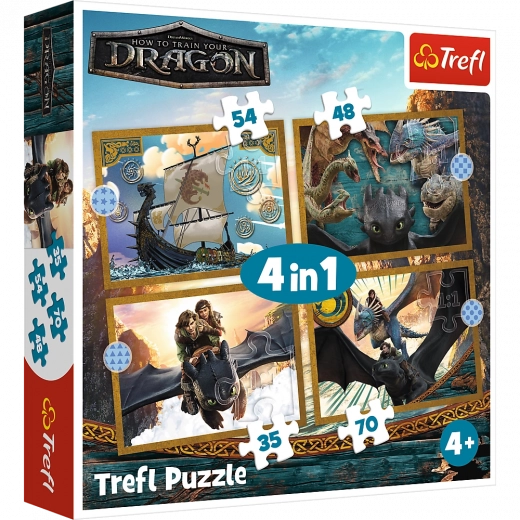 Puzzle Drachentage - 4 in 1