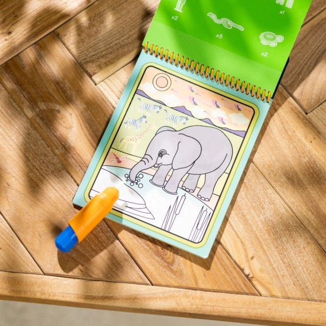 Safari Wasserfarben WaterWow Malbuch für Kinder