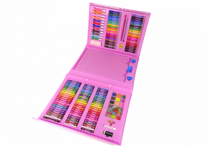 Kunstzinnige set roze koffers 208 stuks