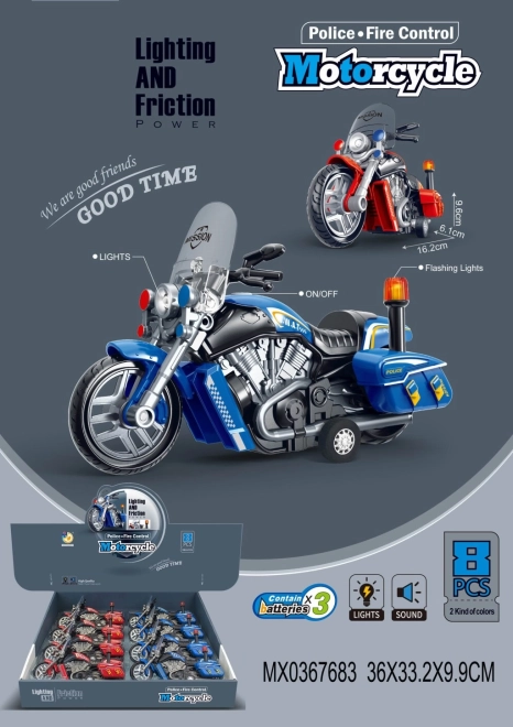 Motorcycle with light and sound effects