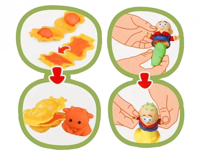 Creatieve set modelleerklei met diervormen