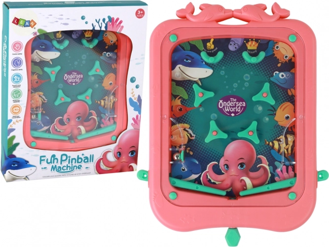 Arcadespiel Mini-Flipper mit Kugel Pink