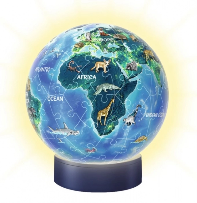 Ravensburger 3D Illuminated Puzzleball Night Globe 72 Pieces