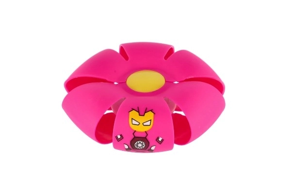 Flat Ball - Gooi de schijf, vang de bal! plastic 8cm 4 kleuren 12st in doos