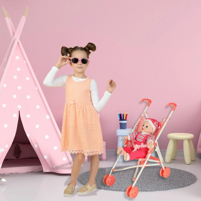 Roze kinderwagen Baby Annabell