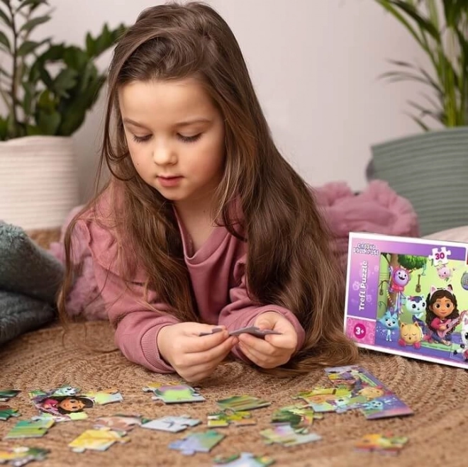 Puzzel 30 stukjes Gabi en haar schattige huisje, Gabi's Kattenhuis