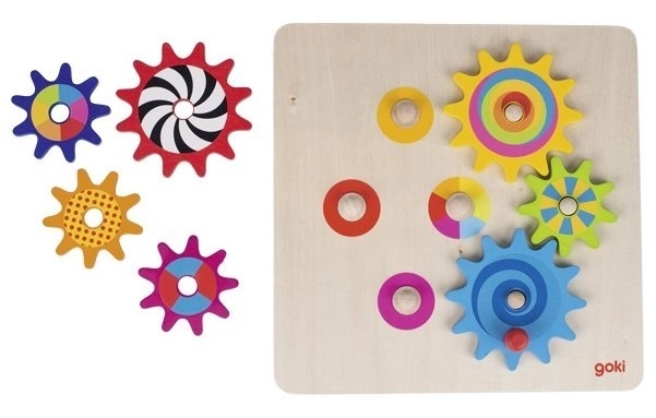 Wooden Game with Gears Goki
