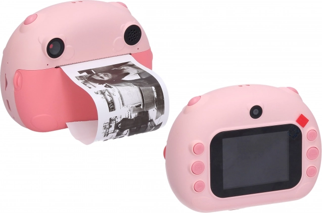 Digitale camera voor kinderen met printer in roze kleur