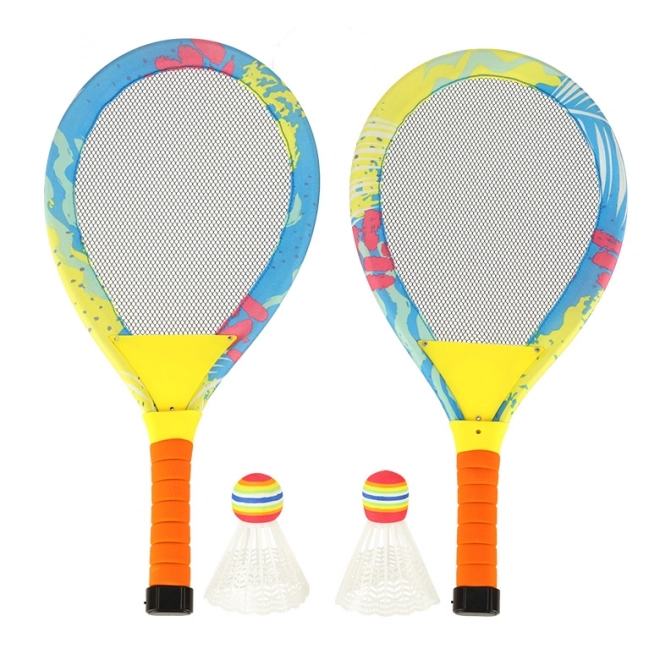 Led Glowing Badminton Racket Set