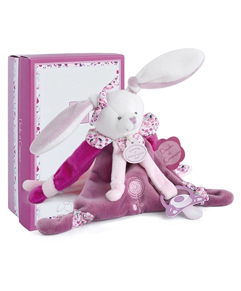 Gift Set Bunny with Pacifier Holder 17 cm