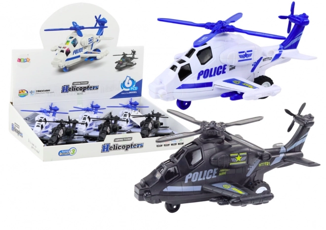 Politiehelikopter met wrijvingsaandrijving, licht en geluid