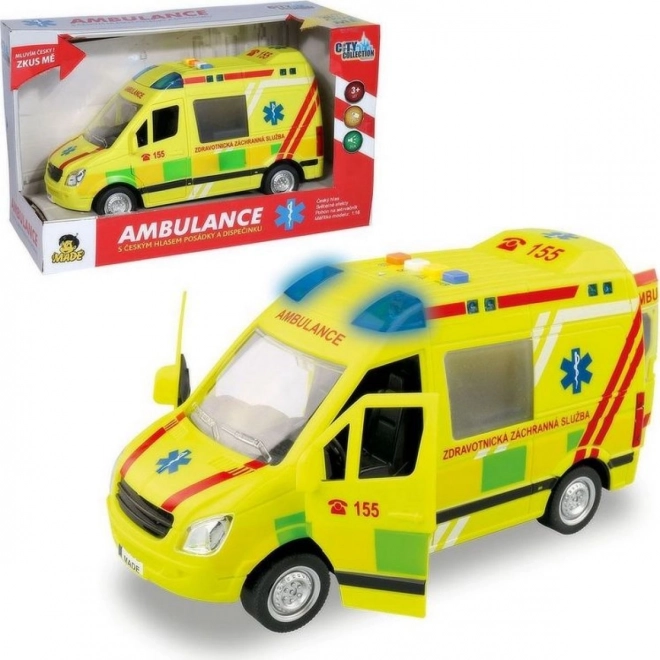 Ambulance op batterijen met Tsjechische stem