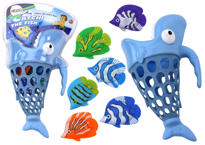 Vismand Shark Fish Handle Blauw