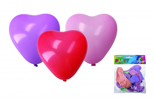 Pastelgekleurde opblaasbare hartvormige ballonnen - 10 stuks