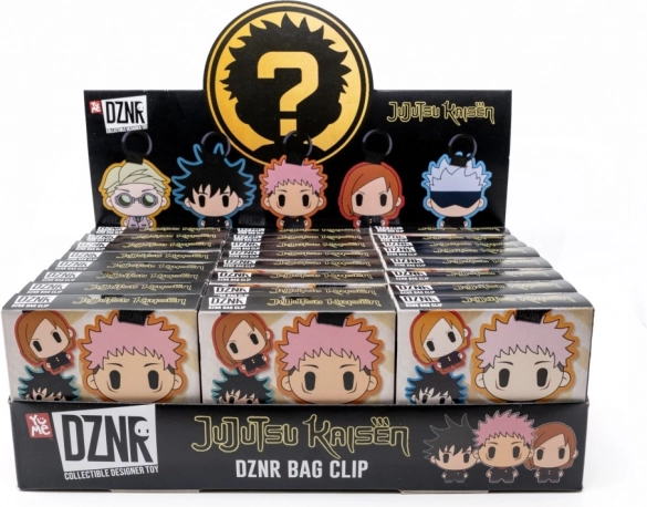 JUJUTSU KAISEN keychain with clip – collector set of 5 characters (display 24 pcs)