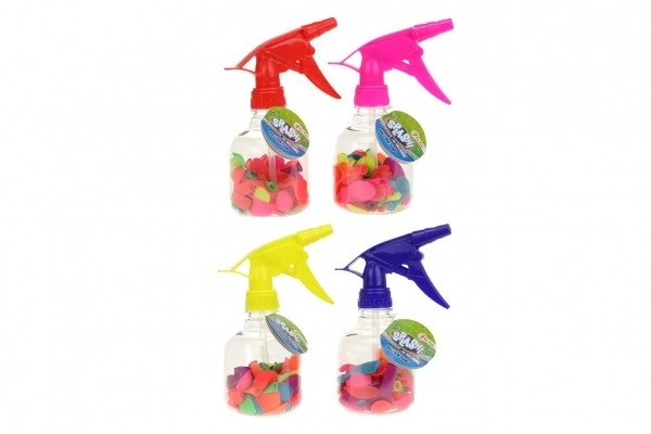 Waterbomppomp + 50 bommen kunststof 17cm 4 kleuren