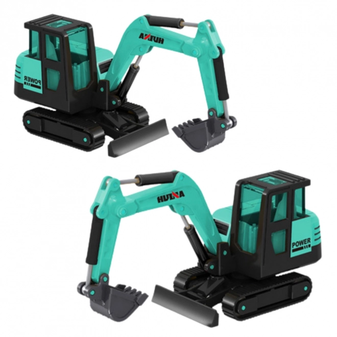 Verzamelmodel van groene rupsgraafmachine huina 1:80
