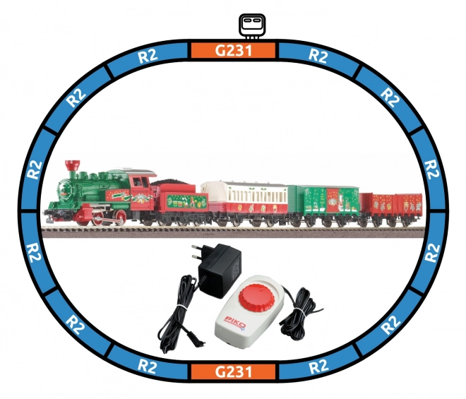Piko Startset Weihnachtszug mit Dampflok und Tender