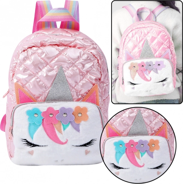 Child's School Backpack Unicorn Pink 32 cm